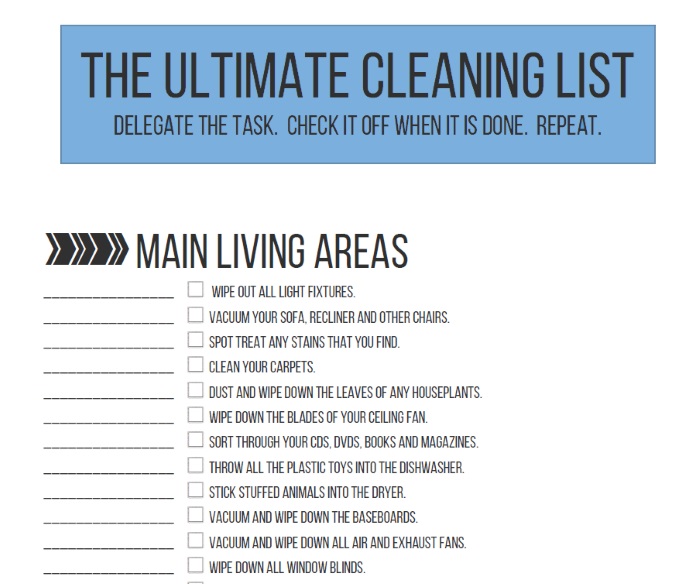 cleaning list image