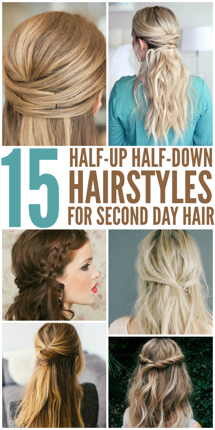 15 casual & simple hairstyles that are half up, half down
