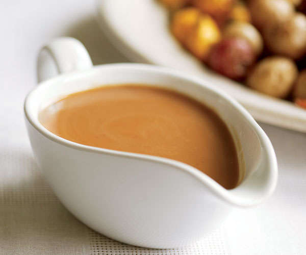 gravy boat filled with make-ahead gravy