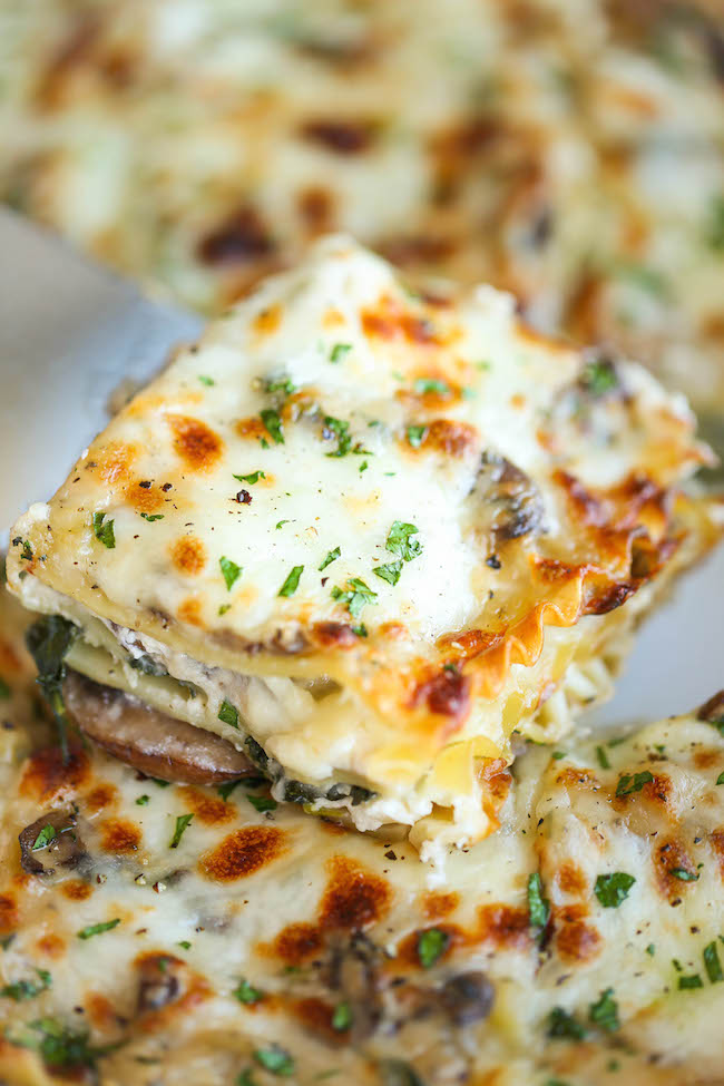 creamy-spinach-and-mushroom-lasagna