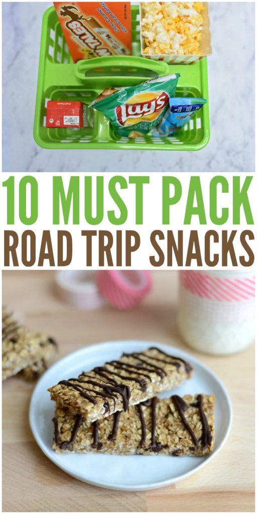 Avoid the last minute overpriced pit stops with these 10 road trip snacks.