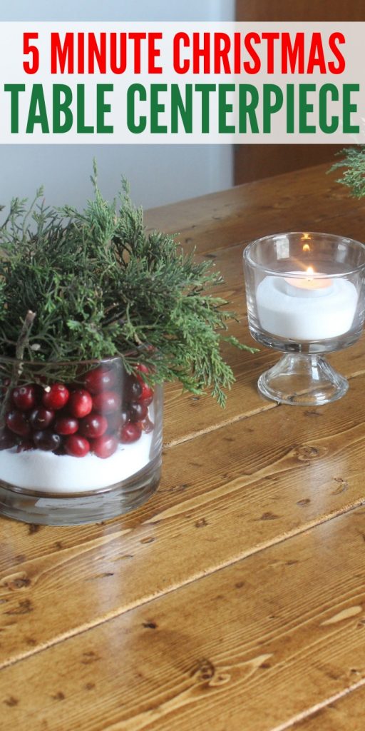 5 Minute Christmas Table Centerpiece