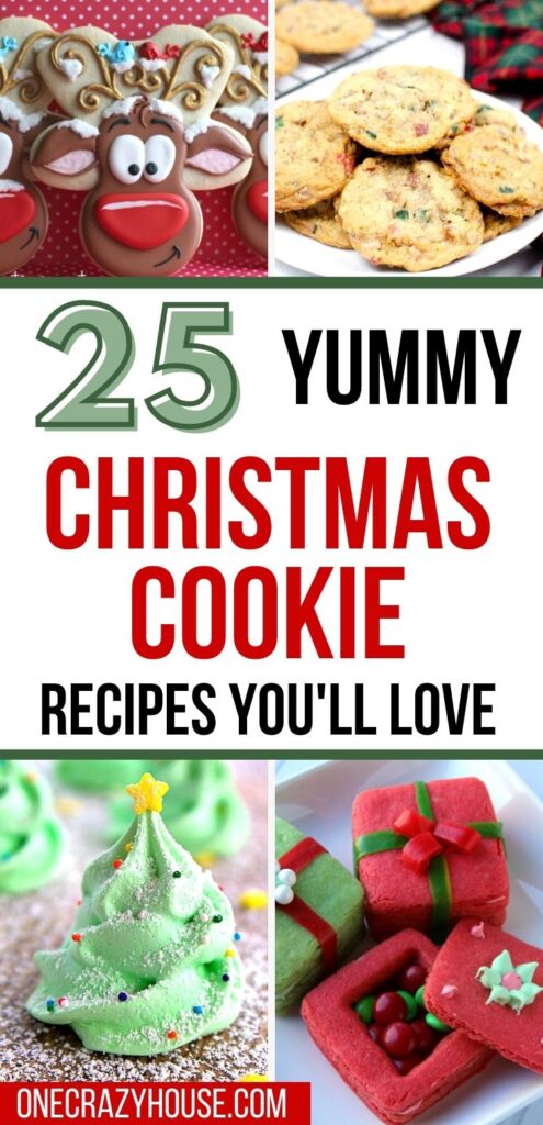 Christmas cookie recipes pin image