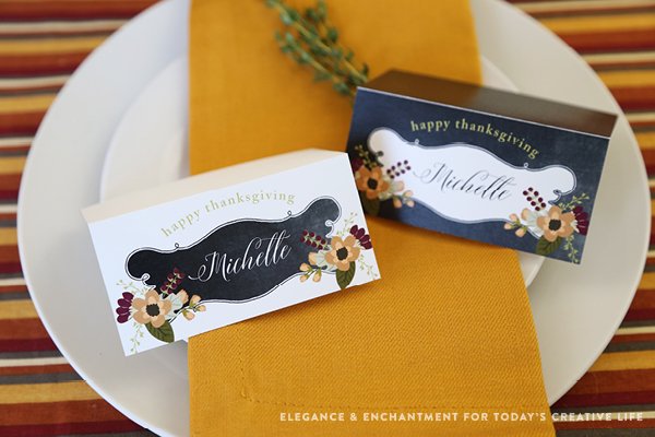 printable holiday place cards