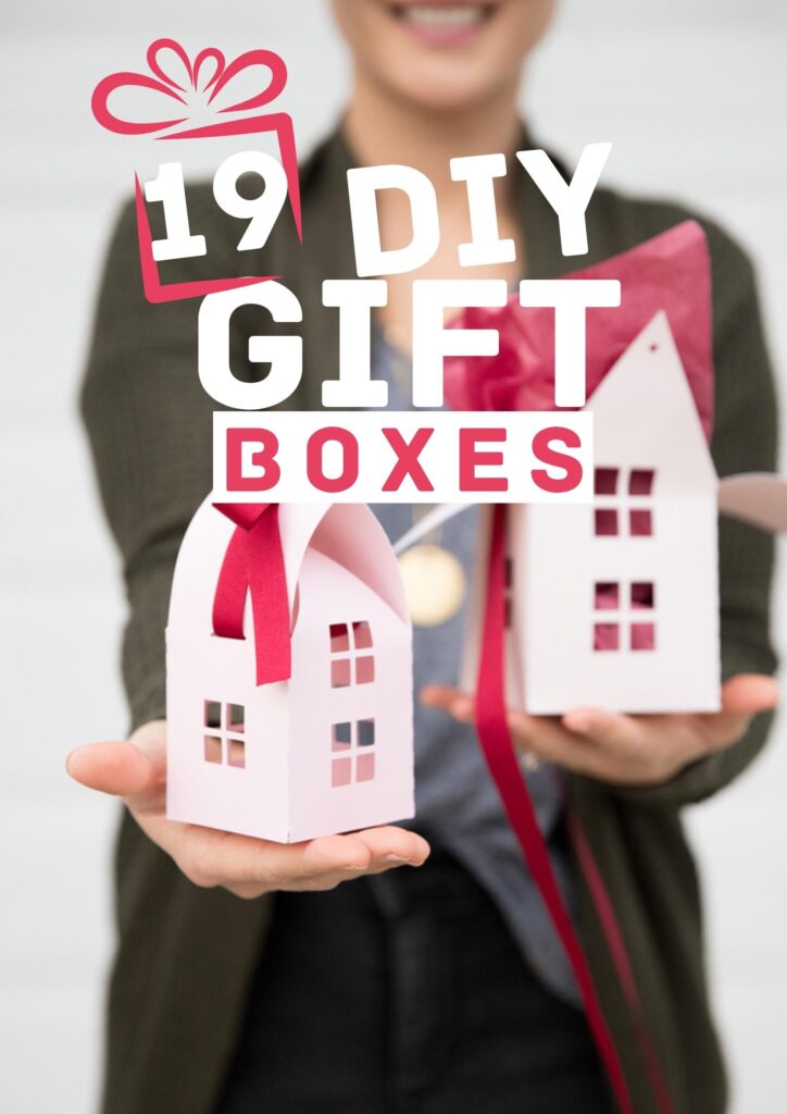 DIY gift boxes pin image