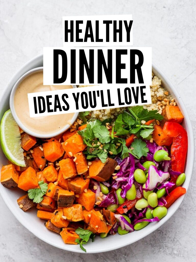 healthy dinner ideas pin image