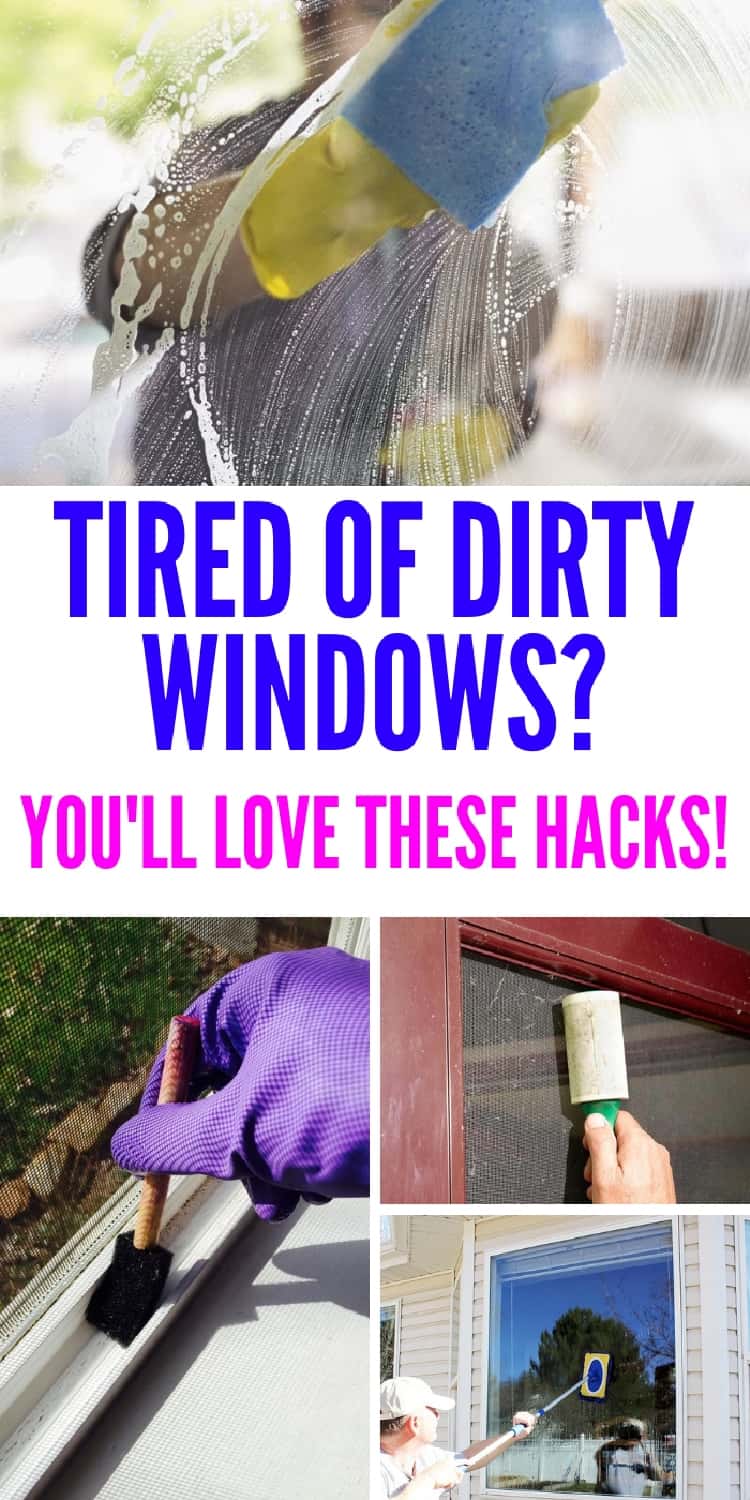 Clean grimy windows for a gorgeous streak-free shine. It's not as difficult or time consuming as you'd think when you use these easy window cleaning tips. #windowcleaningtips #onecrazyhouse #cleaninghacks #windows