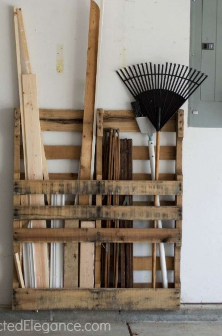 Wood Storage Stand- Rakes, Brooms, and wood panels
