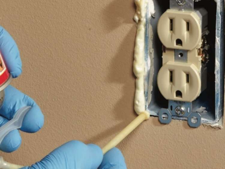 insulating around electrical outlets