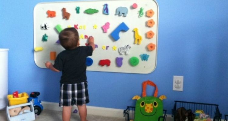 wall magnetic board for kids room organization