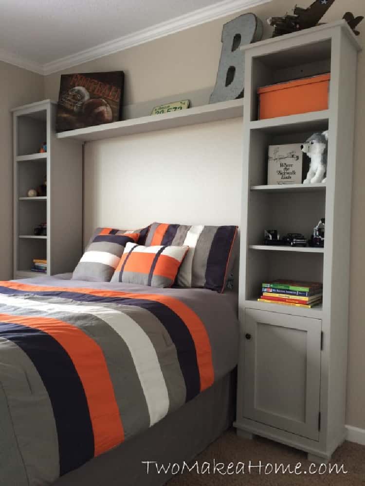 Bedroom Organization Ideas Ikea Shelves as Nightstands