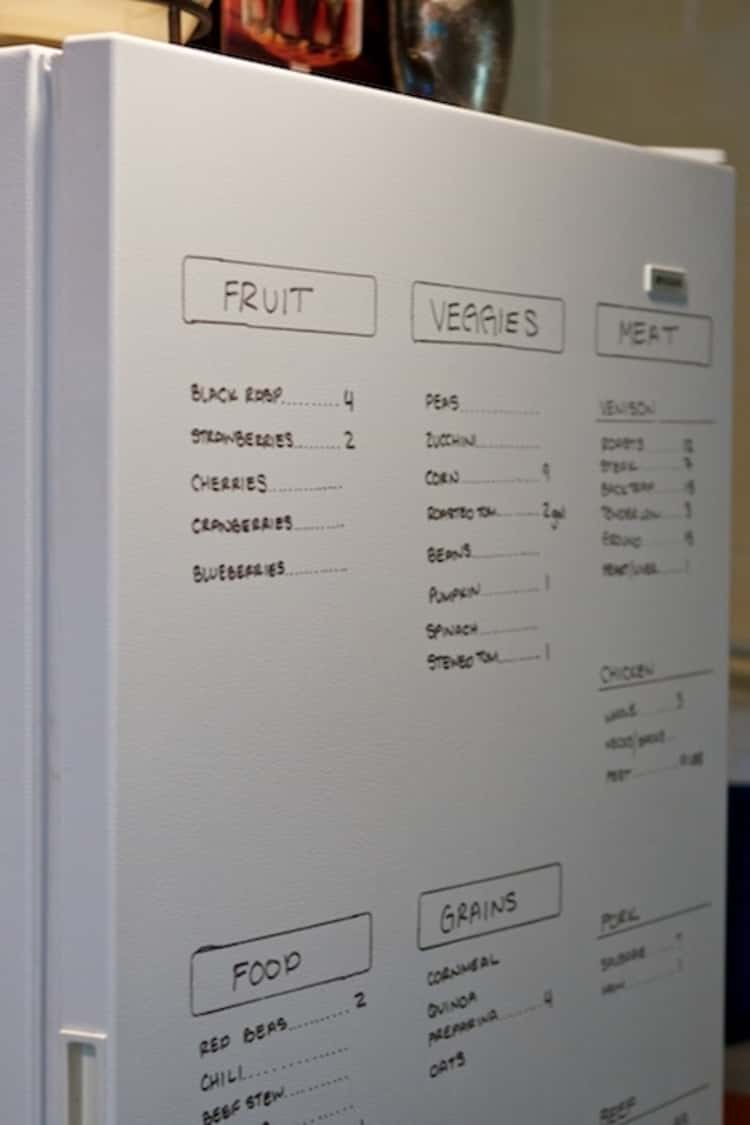 Keep track of what's in your fridge by writing it directly on your fridge door