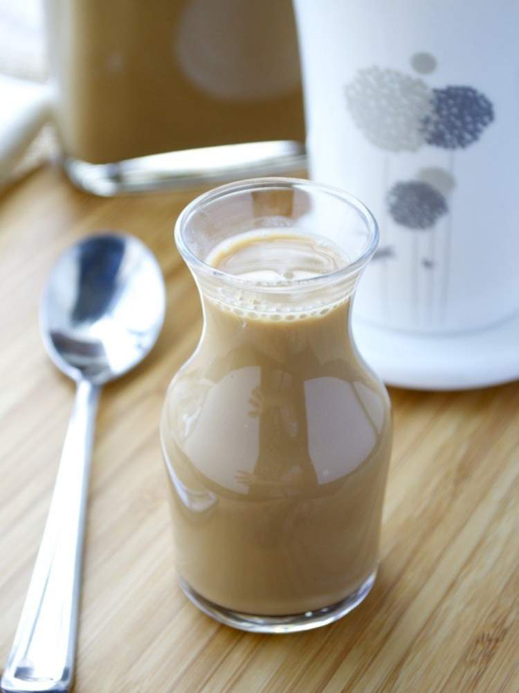 Picture of bottle of homemade coffee creamer
