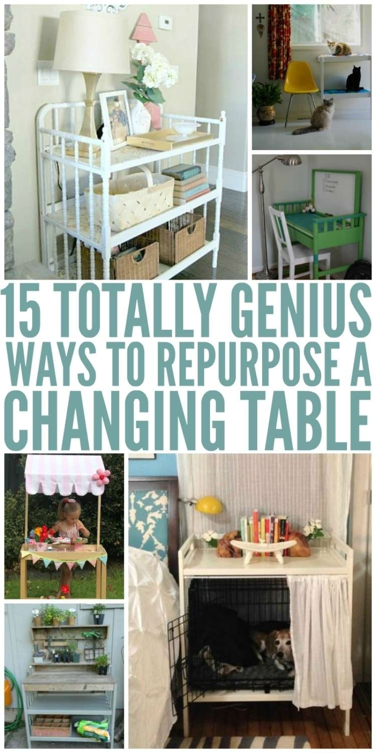 Crafty repurpose a Changing Table ideas