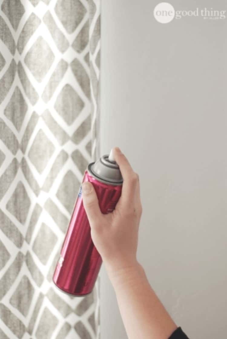 Hairspray hack to keep dust off curtains