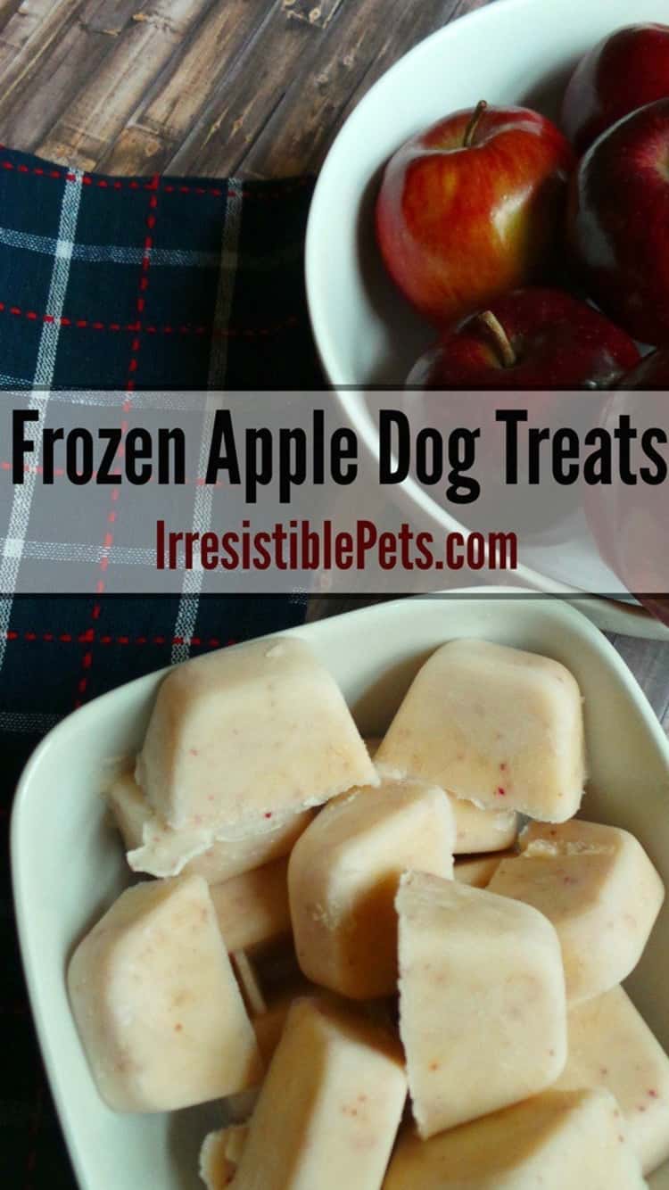 Frozen apple dog treats