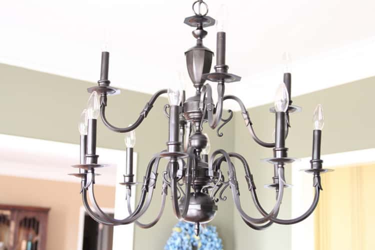 Spray paint your chandelier