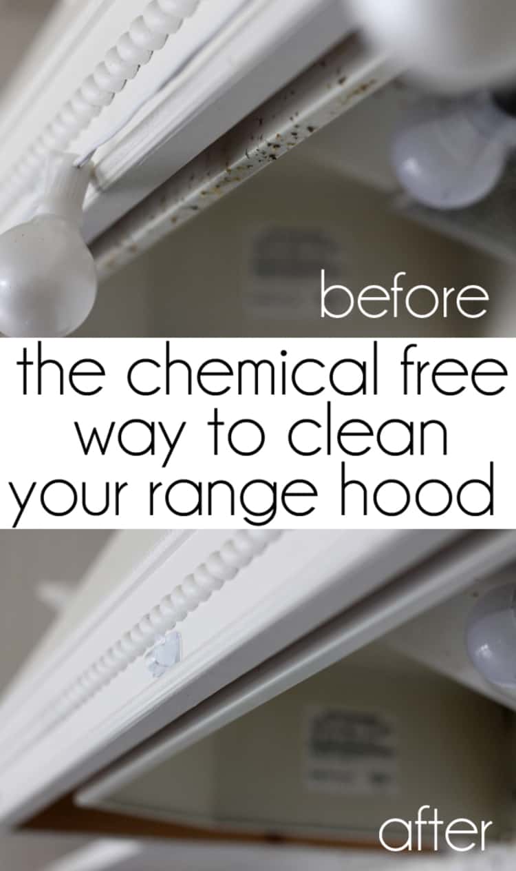 The chemical-free way to clean your range hood. Before and after photos with steam cleaner
