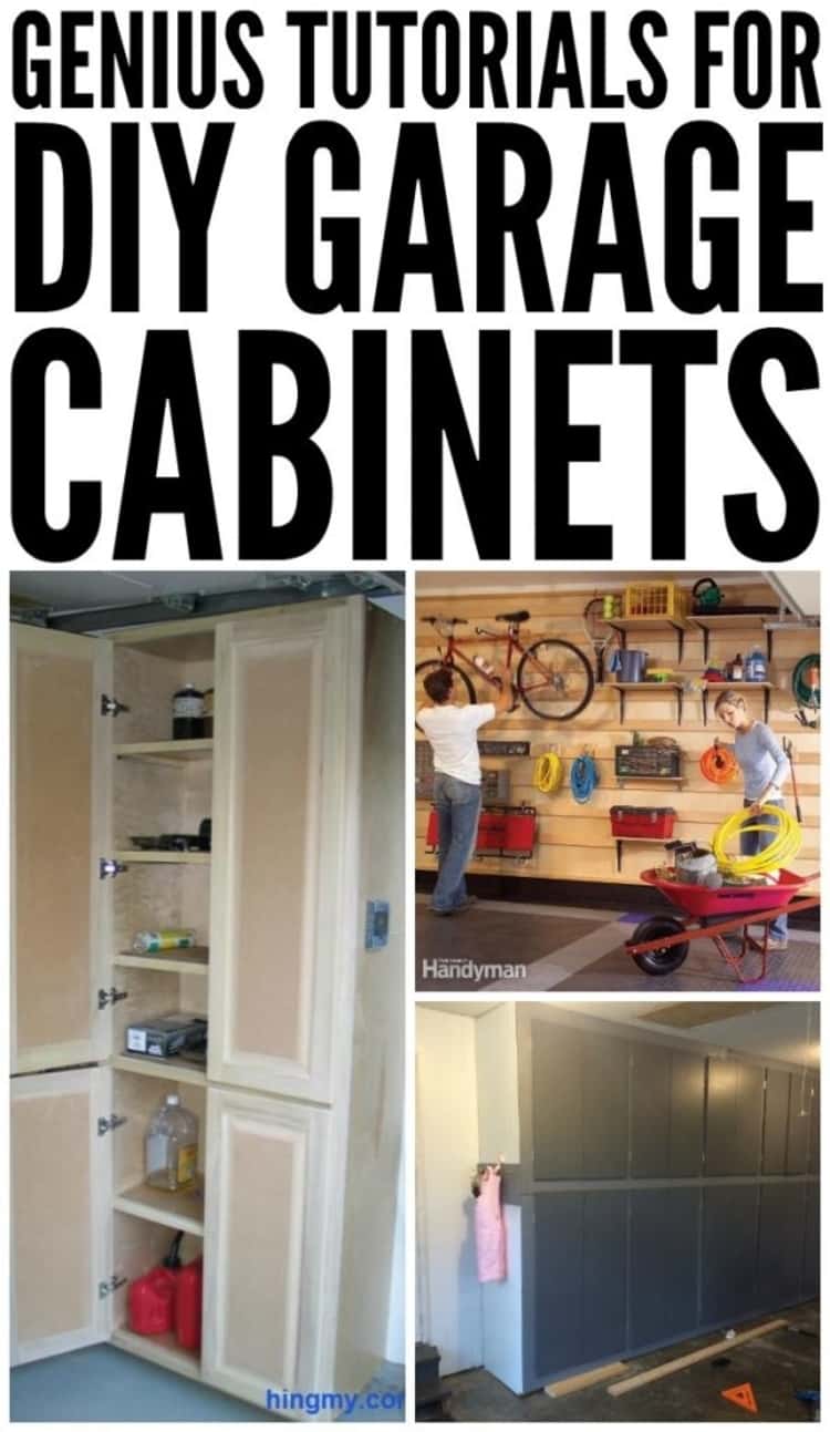 Genius tutorials for DIY Garage Cabinets