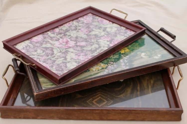 Picture frame serving tray