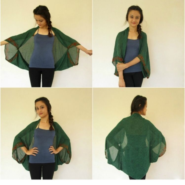Kimono-Style Cover-Up made out of a scarf