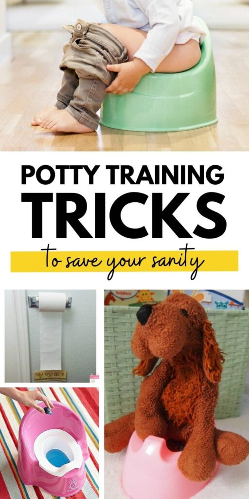 potty training tricks to save your sanity - Pinterest collage